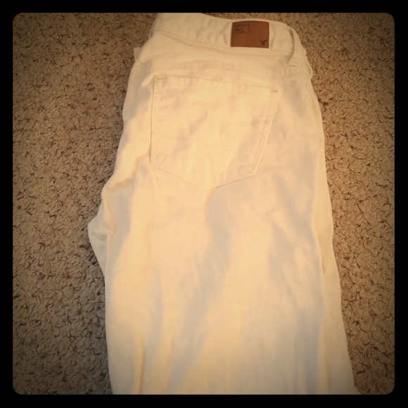 American Eagle Skinny White Jean's Size 4 - Picture 1 of 5